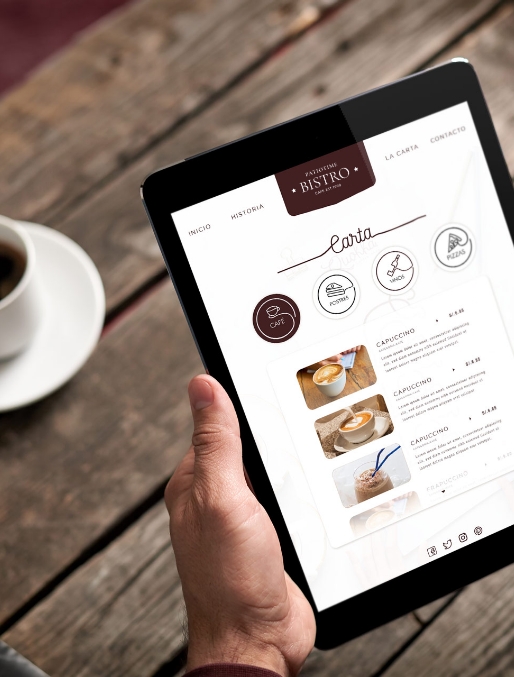 Experiencia digital personalizada con la marca del negocio