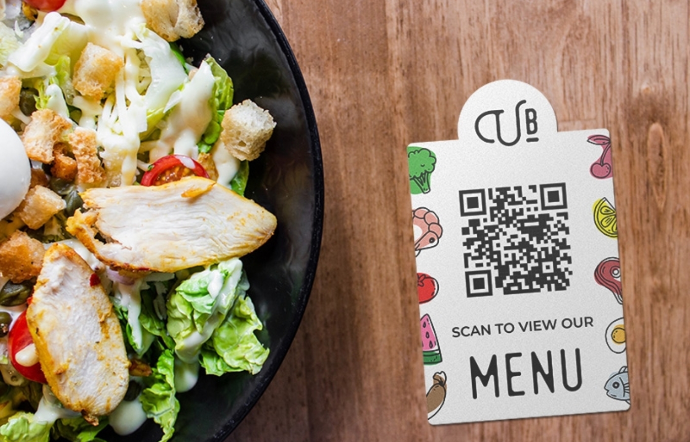 Código QR para restaurantes sticker